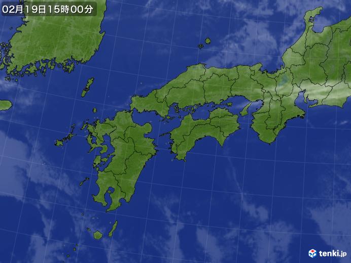 実況天気図(2020年02月19日)