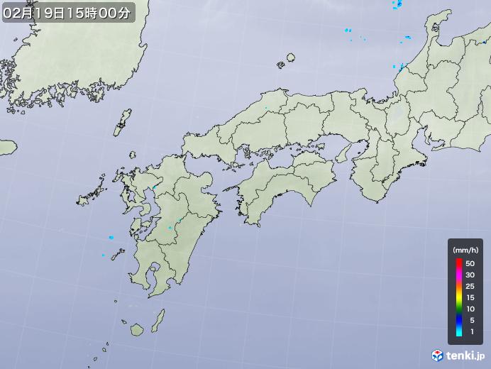 実況天気図(2020年02月19日)