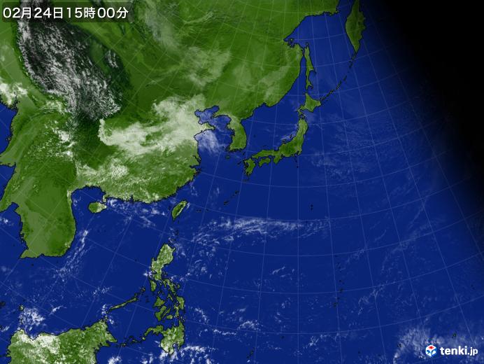 実況天気図(2020年02月24日)