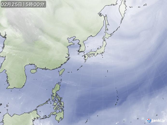 実況天気図(2020年02月25日)