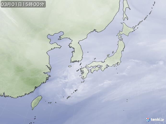 実況天気図(2020年03月01日)