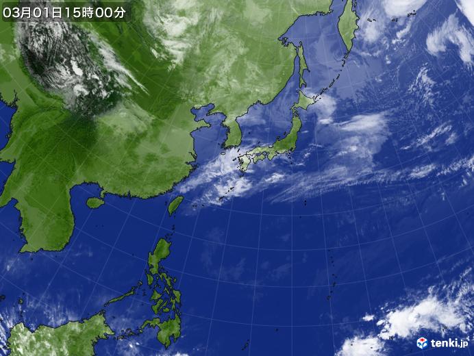 実況天気図(2020年03月01日)