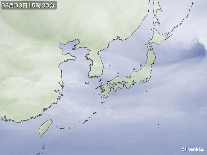 実況天気図(2020年03月03日)