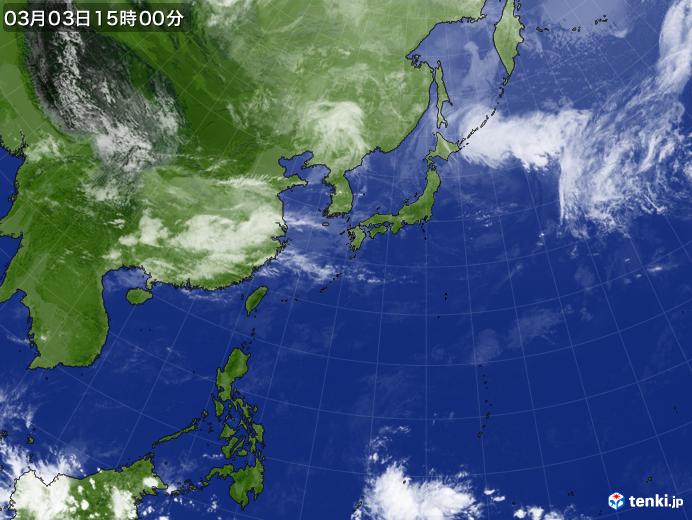 実況天気図(2020年03月03日)