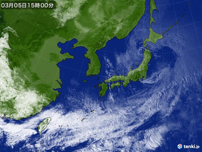 実況天気図(2020年03月05日)