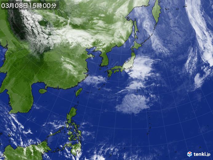 実況天気図(2020年03月08日)