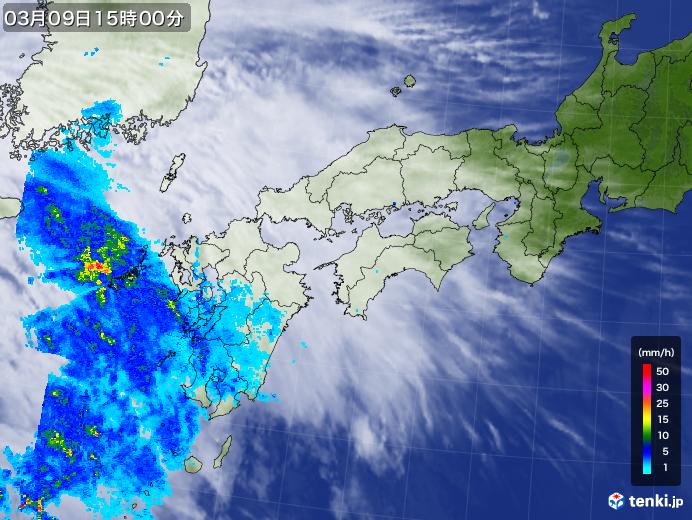 実況天気図(2020年03月09日)