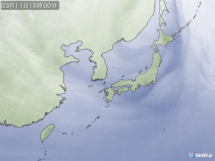 実況天気図(2020年03月11日)