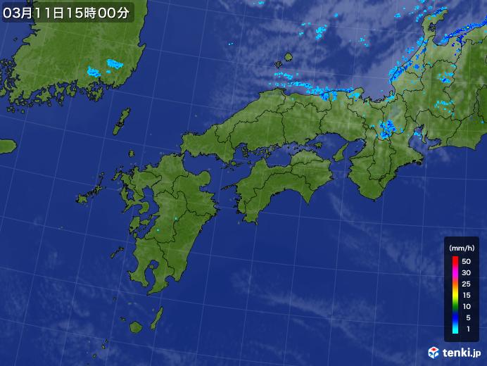 過去の気象衛星(西日本)(2020年03月11日) - 日本気象協会 tenki.jp