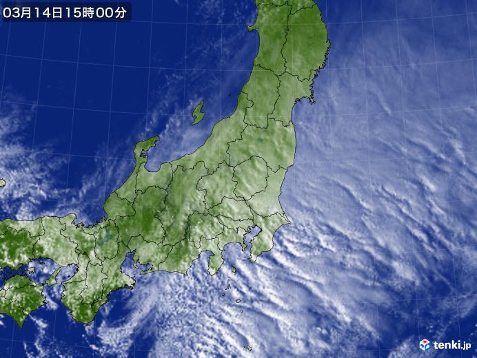 実況天気図(2020年03月14日)