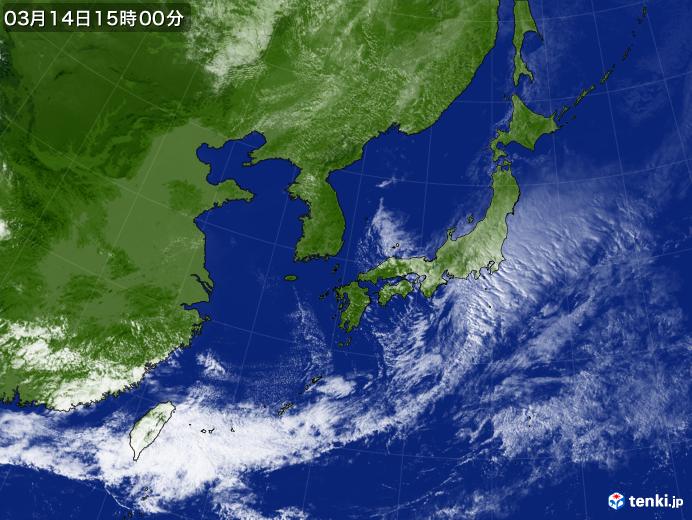 実況天気図(2020年03月14日)