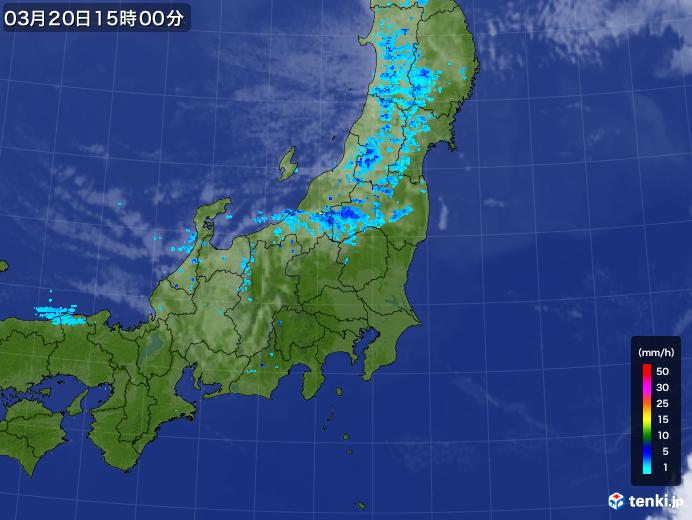 実況天気図(2020年03月20日)