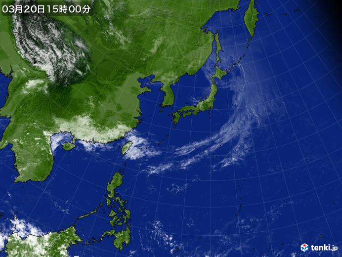 実況天気図(2020年03月20日)