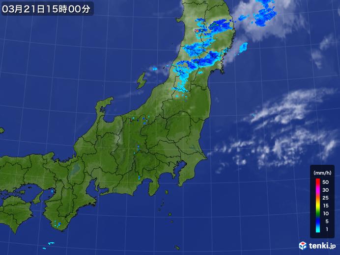 実況天気図(2020年03月21日)