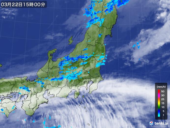 実況天気図(2020年03月22日)