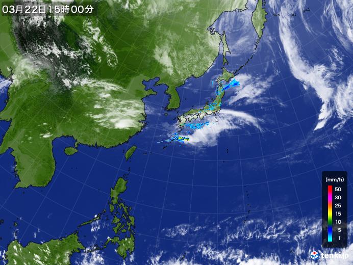 実況天気図(2020年03月22日)