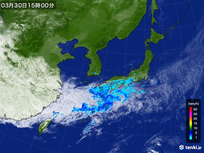 実況天気図(2020年03月30日)