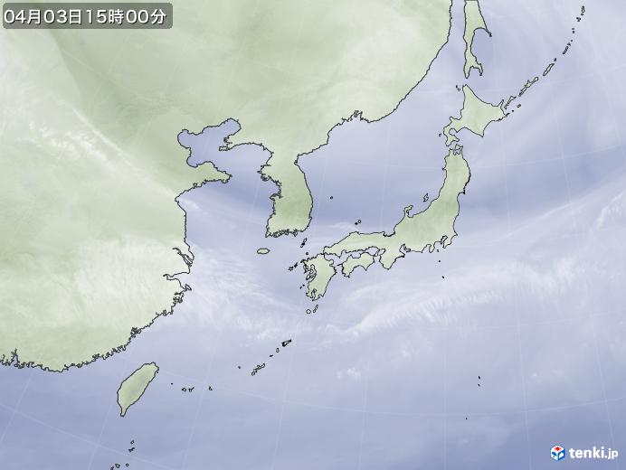 実況天気図(2020年04月03日)