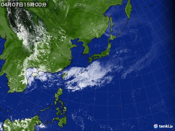 実況天気図(2020年04月07日)