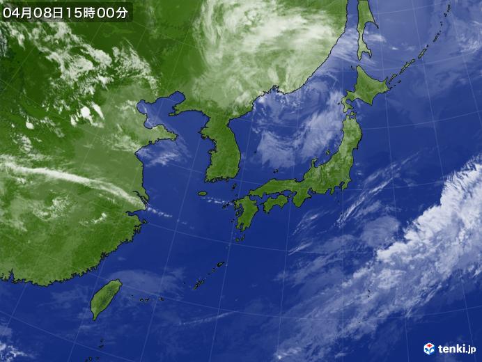 実況天気図(2020年04月08日)