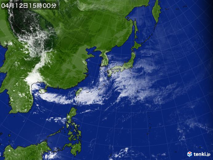 実況天気図(2020年04月12日)