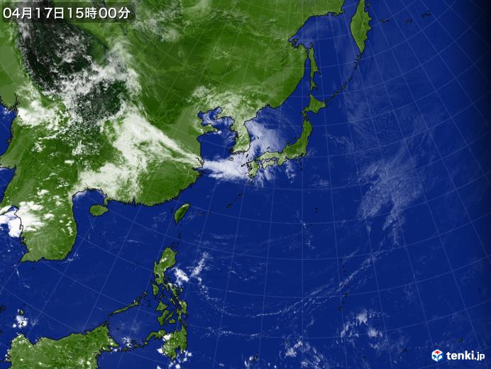 実況天気図(2020年04月17日)