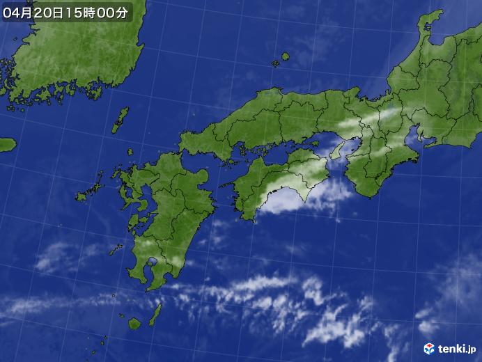実況天気図(2020年04月20日)