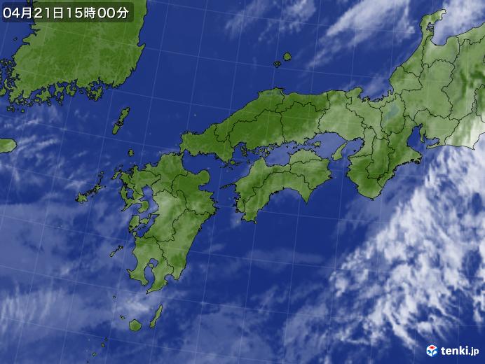 実況天気図(2020年04月21日)