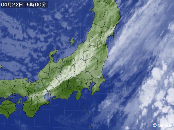 実況天気図(2020年04月22日)