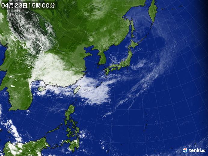 実況天気図(2020年04月23日)