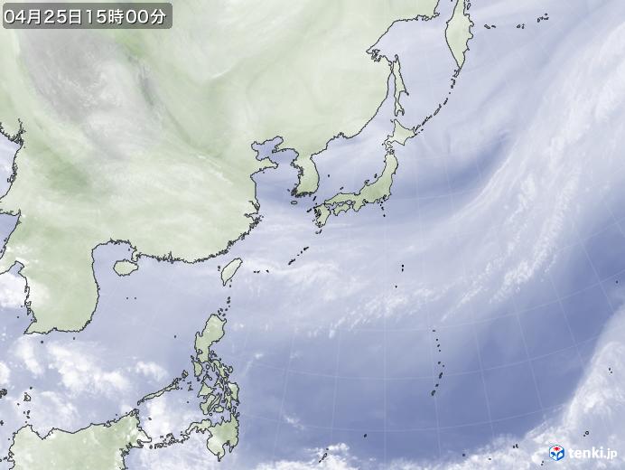 実況天気図(2020年04月25日)