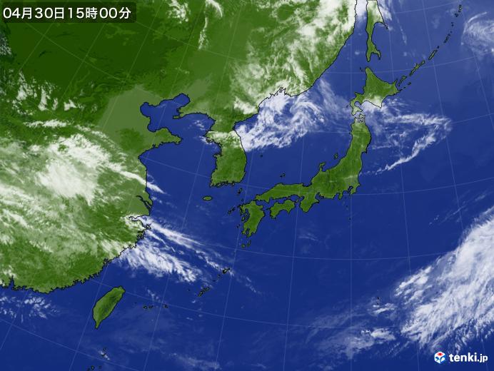 実況天気図(2020年04月30日)