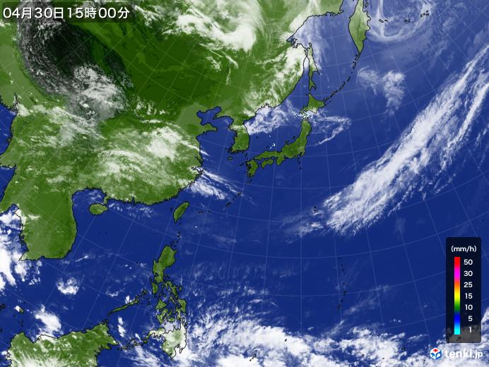 実況天気図(2020年04月30日)