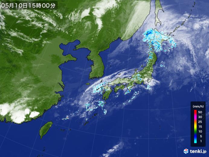 実況天気図(2020年05月10日)