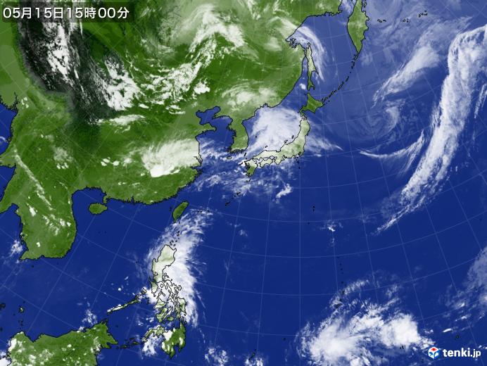 実況天気図(2020年05月15日)