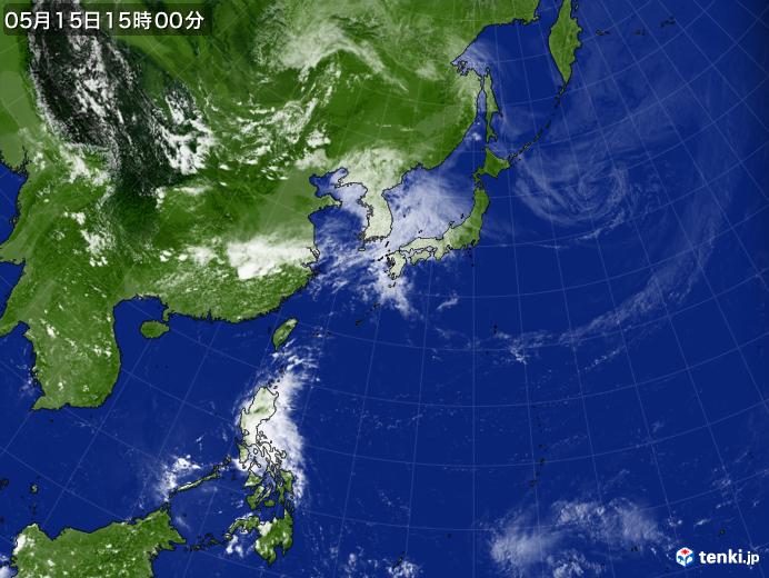 実況天気図(2020年05月15日)