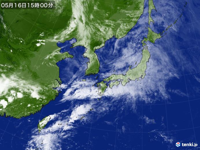 実況天気図(2020年05月16日)