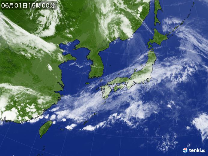 実況天気図(2020年06月01日)