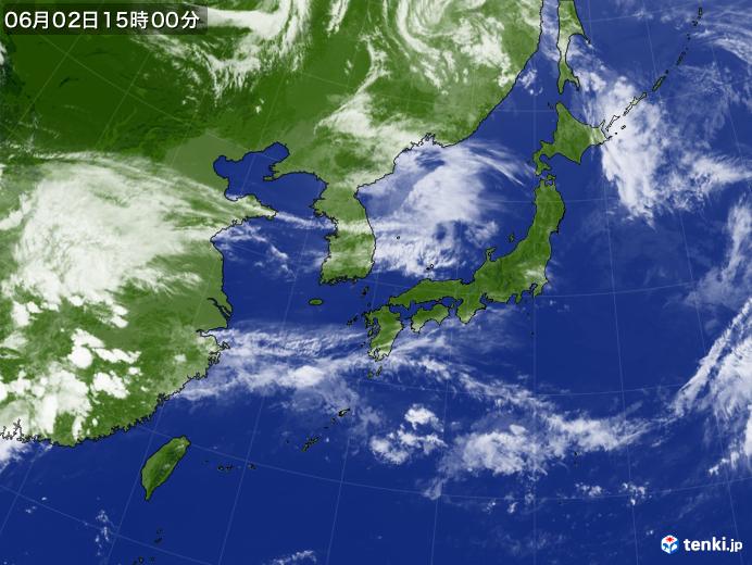 実況天気図(2020年06月02日)