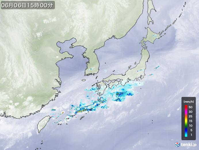 実況天気図(2020年06月06日)