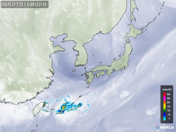 実況天気図(2020年06月07日)