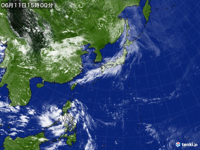 実況天気図(2020年06月11日)