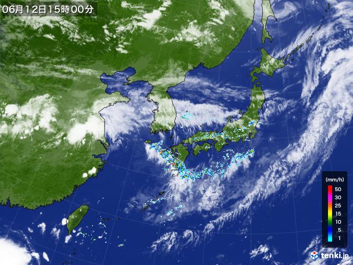 実況天気図(2020年06月12日)