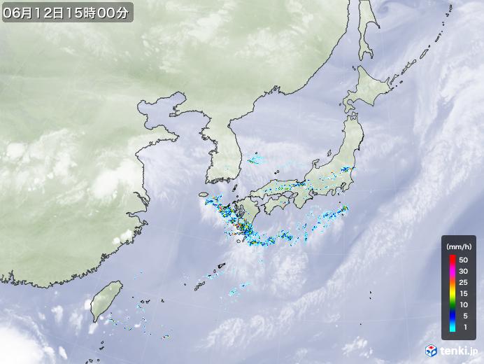 実況天気図(2020年06月12日)