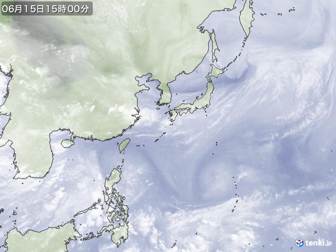 実況天気図(2020年06月15日)