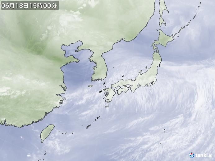 実況天気図(2020年06月18日)