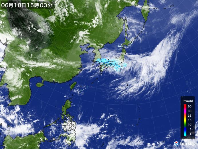 実況天気図(2020年06月18日)