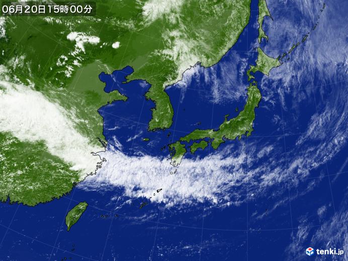 実況天気図(2020年06月20日)