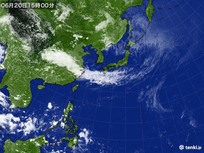 実況天気図(2020年06月20日)