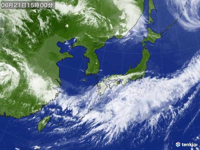 実況天気図(2020年06月21日)